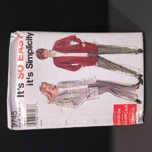 🐢Simplicity 9745 Size A (XS-XL) Uncut Sewing Pattern